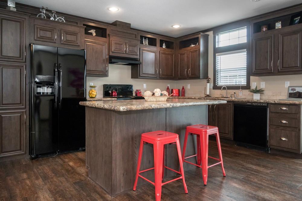 Schult mobile home model Richmond kitchen view 1