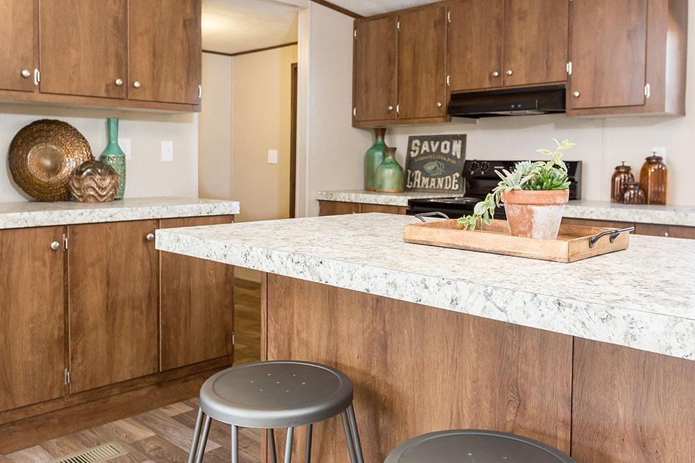 Tru Home Marvel model mobile home kitchen lifestyle