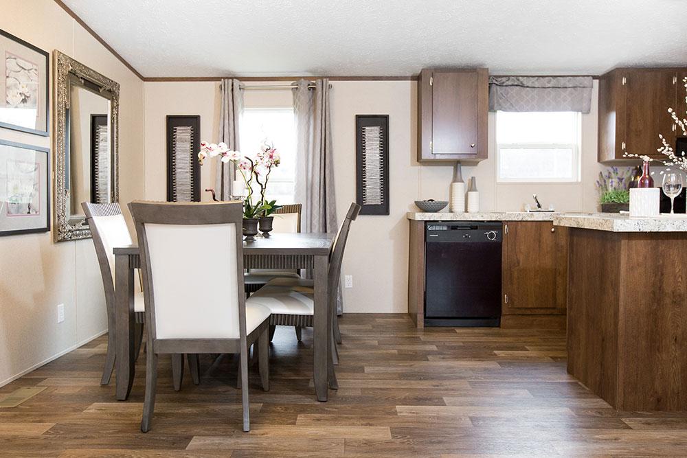 Tru Home Satisfaction model mobile home dining room kitchen