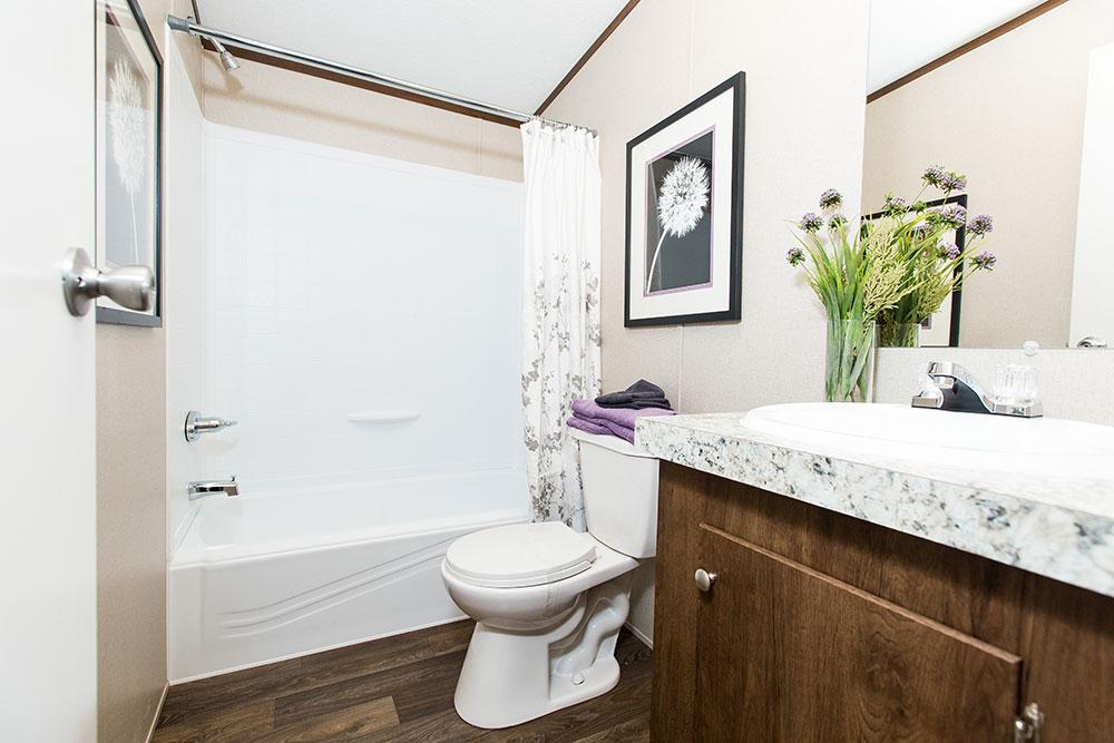 Tru Home Satisfaction model mobile home guest bathroom