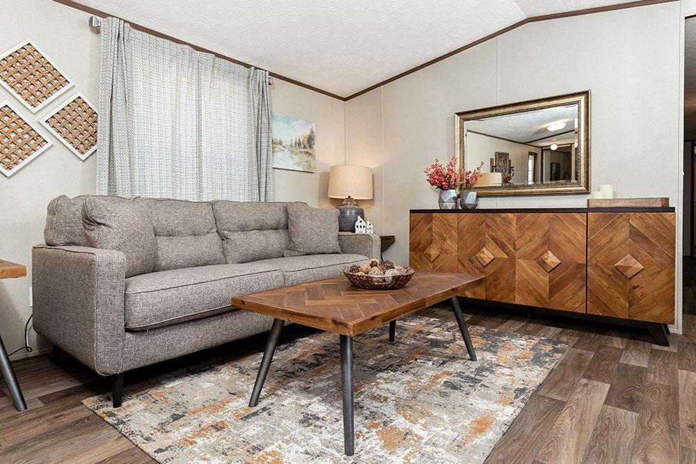 Tru Homes Grand model mobile home living room
