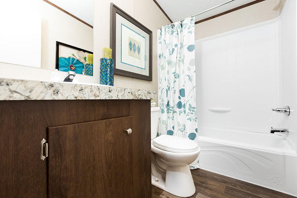Tru Homes Thrill model mobile home guest bathroom