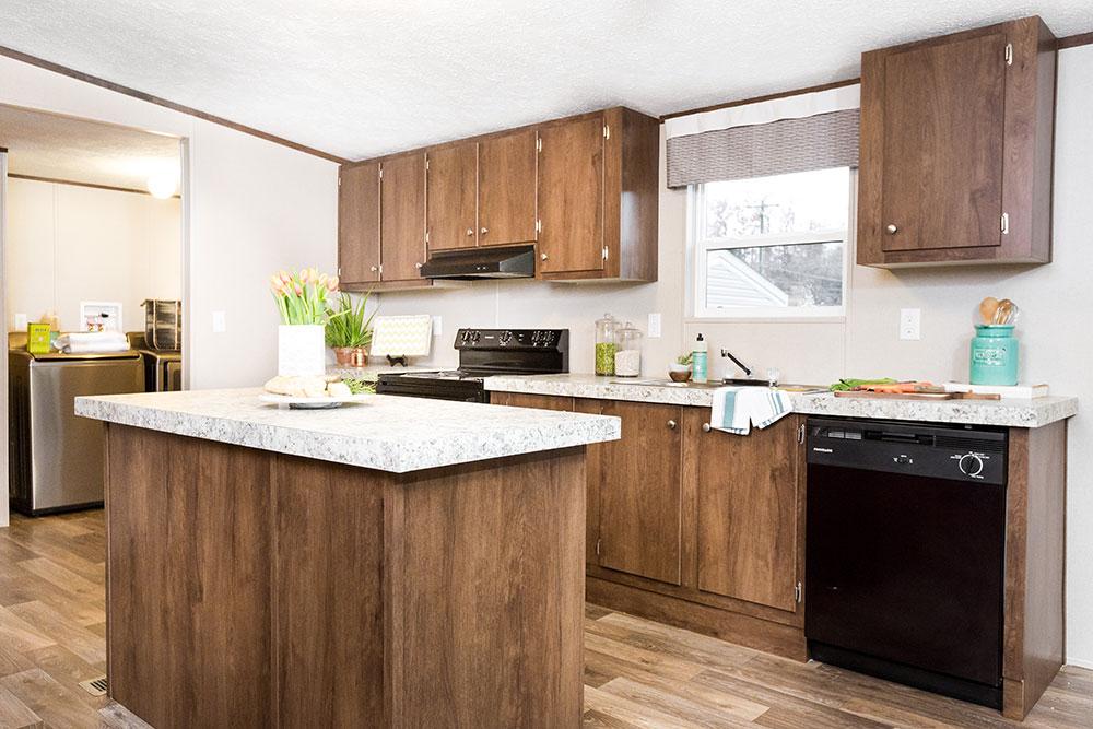 Tru Homes Thrill model mobile home kitchen