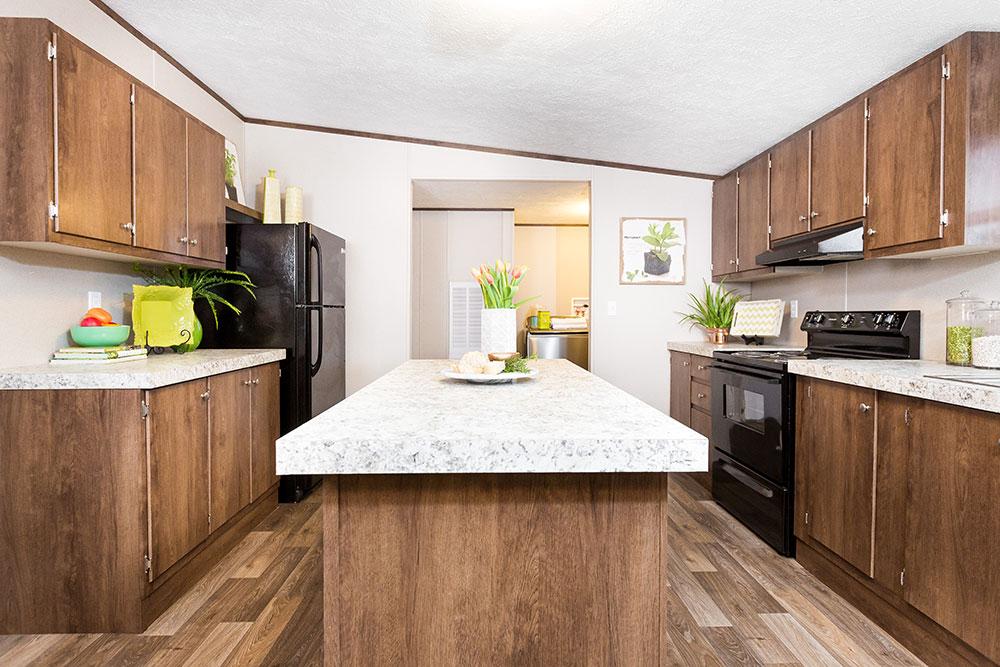 Tru Homes Thrill model mobile home kitchen