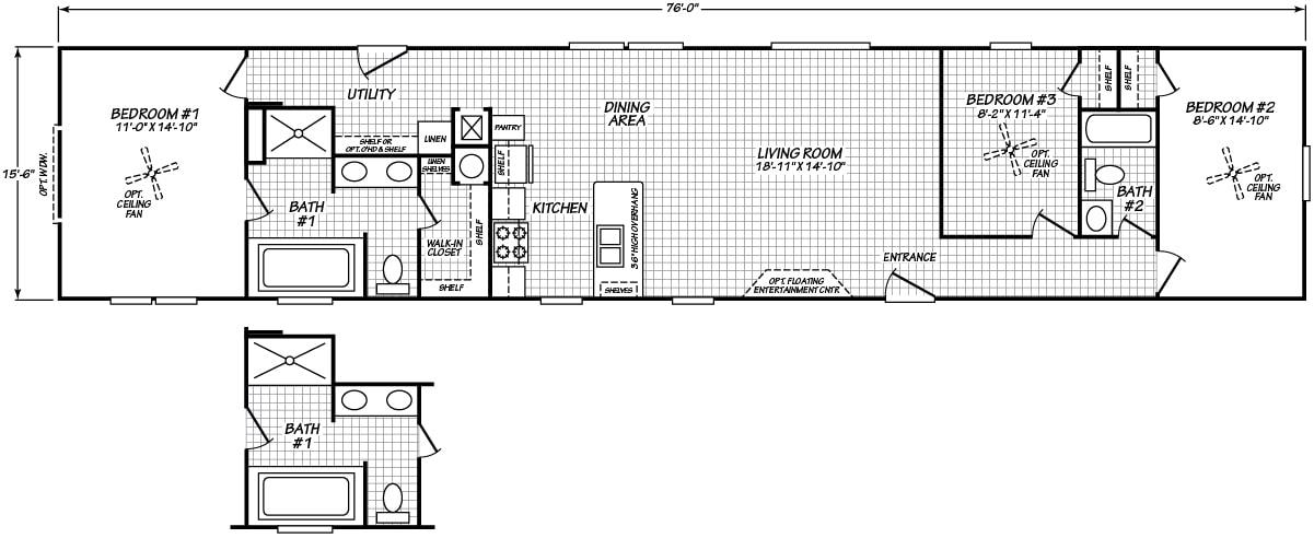 Fleetwood Weston 16763g Floorplan