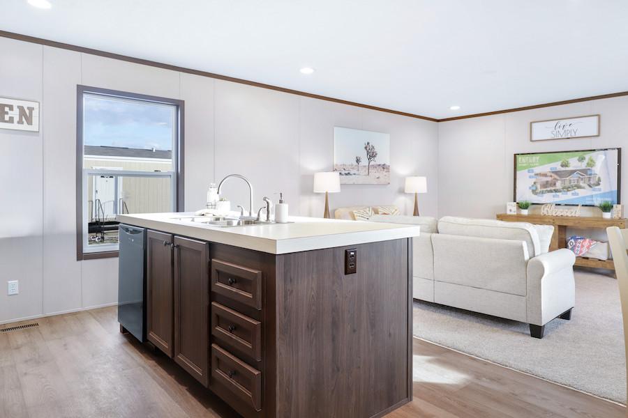 Clayton Bonham Balance Kitchen Island with Sink Near Living Room