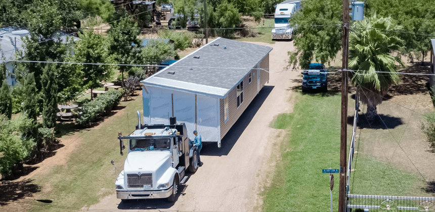 Delivering a Mobile Home to a Land Plot