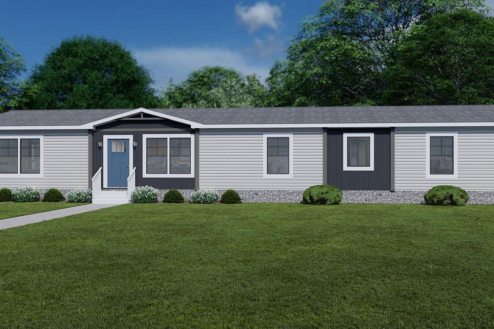 Clayton NXT Tinsley Model Mobile Home Exterior with Tricorn Black Siding Insert Color