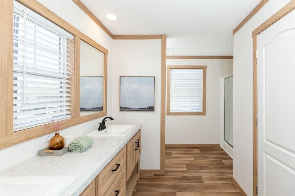 Clayton NXO Double Wide Mobile Home Wilder Primary Bathroom View 01