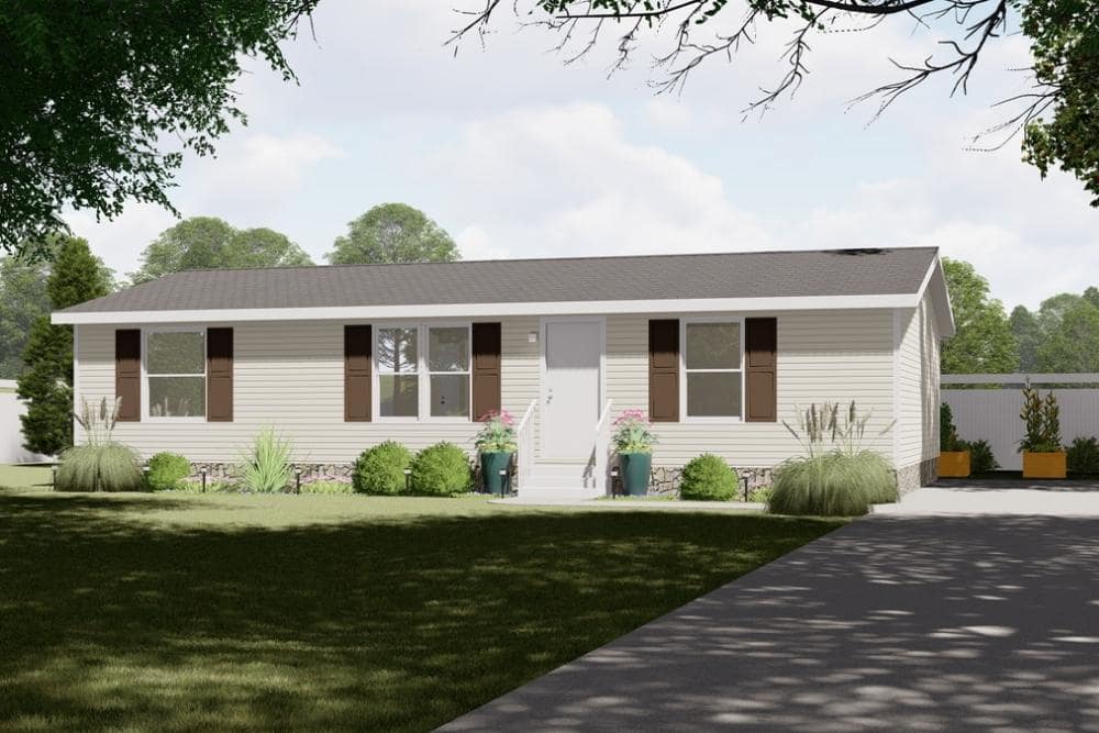Tru Homes Double Wide Mobile Home Excitement Exterior Rendering