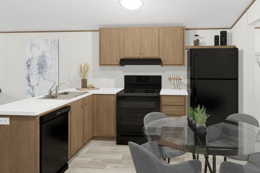 Tru Homes Single Wide Mobile Home Glory Kitchen View 01