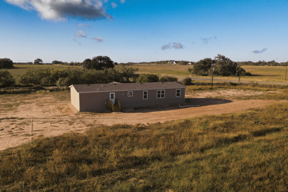 TRU Homes Model Pride Mobile Home Exterior - 4682 Brown Rd, Poteet, TX